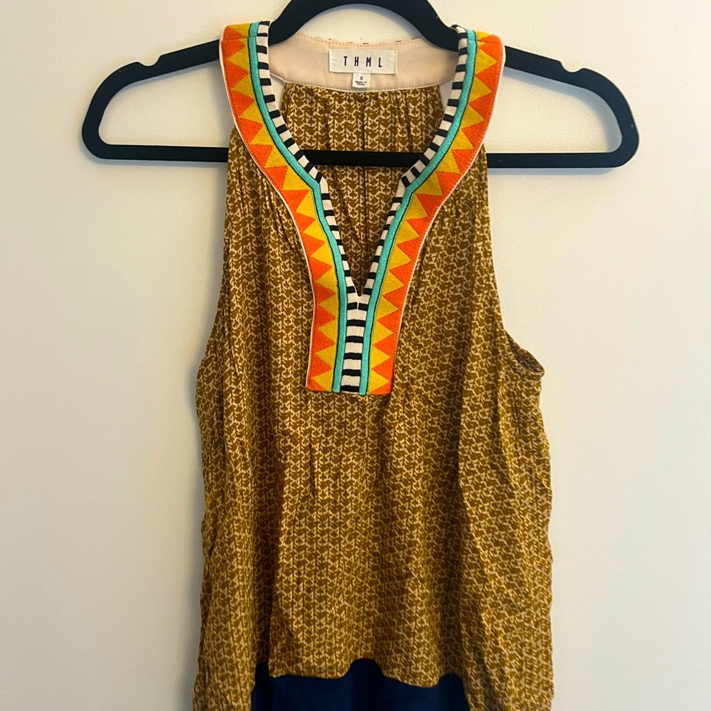 T H M L Embroidered Blouse